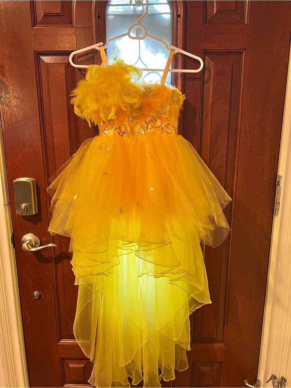 Girls Yellow Tulle Princess Costume Dress - Sparkle Bodice